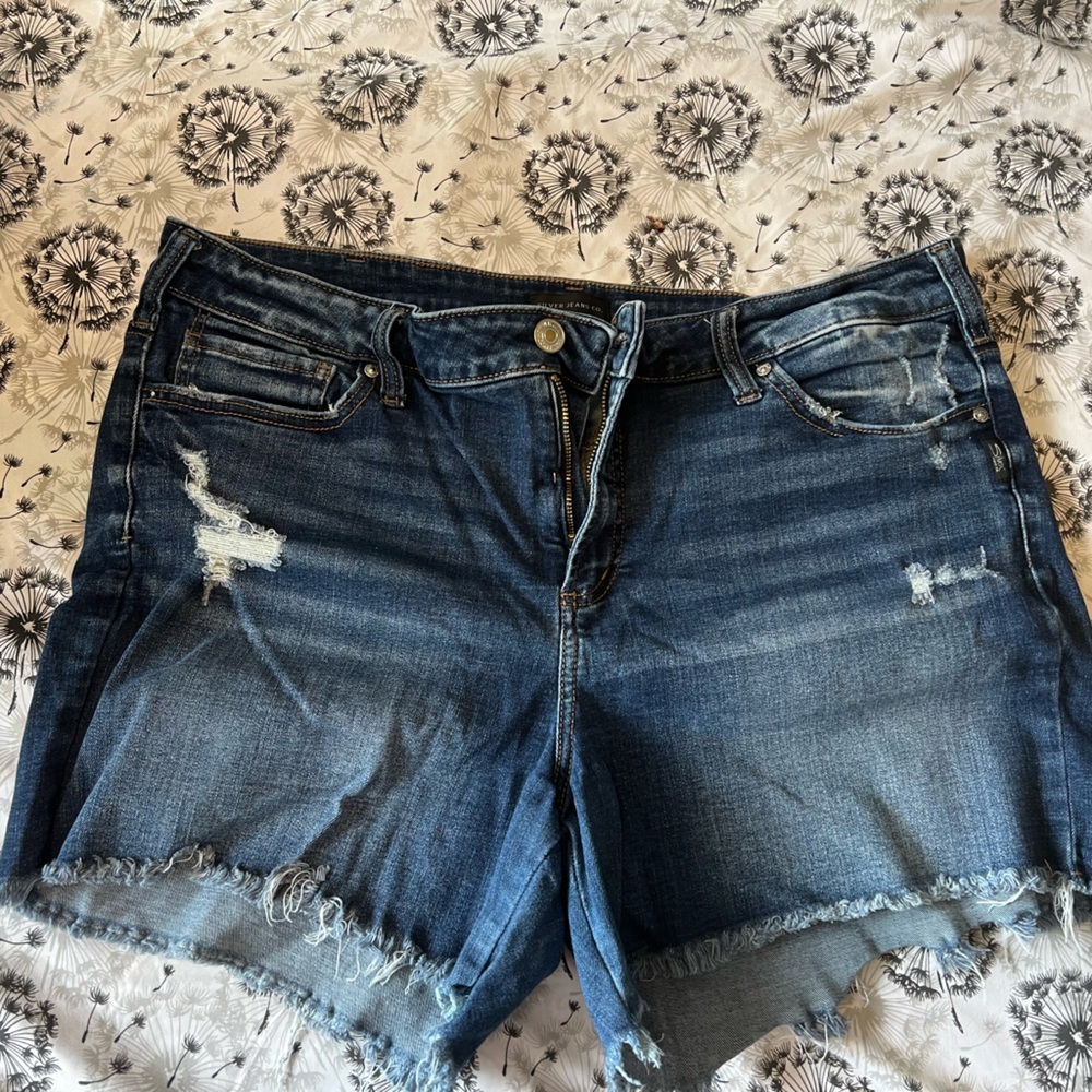 Silver Suki, denim Jean shorts, size 18-summer